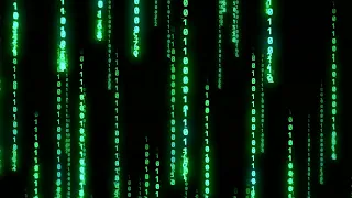 Matrix Screensaver Rain Code - Binary English VJ Loop. Matrix Animation Background