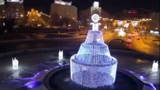 Christmas lights from above, Bucharest