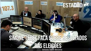 Simone Tebet (MDB) se pronuncia sobre resultado das eleições