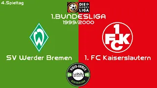 SV Werder Bremen - 1. FC Kaiserslautern | 4. Spieltag | 1.Bundesliga | Saison 1999/2000 | FIFA2000