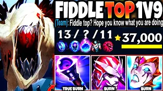 They didn't believe in my Fiddlesticks Top Lane so i 1v9 CARRY (Max Burn Build) 🔥 League of Legends