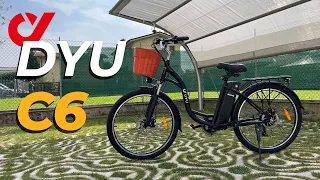 Review DYU C6 the best and cheapest electric city bike! (70km autonomy!)