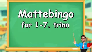 Mattebingo for 1-7. trinn