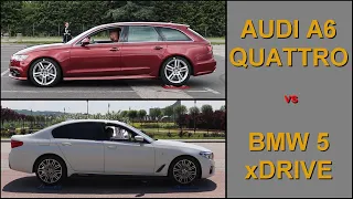 SLIP TEST - Audi A6 Quattro vs Bmw 5 xDrive  -  @4x4.tests.on.rollers