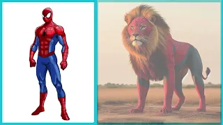 superheroes but Lion 🔥superheroes as good people💥 Marvel & DC-All Characters#avengers #marvel