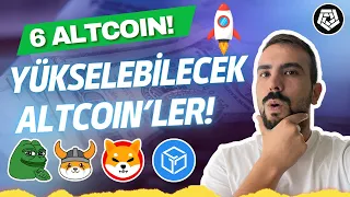 🚀SHIBA COIN, PEPE COIN VE FLOKI YÜKSELECEK Mİ? YÜKSELEBİLECEK 6 ALTCOIN! SHIBA COIN SON DAKİKA