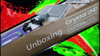 Samsung CU7100 Crystal 4K TV Unboxing + Setup with  Demo