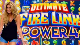 🟠Ultimate FIRE LINK🟠 Power Four Slot! 4xs the FUN! #slots #slotmachine #casino #ultimatefirelink