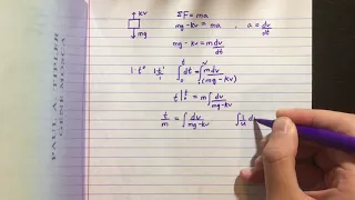 Drag Force Differential Equation