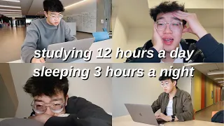 EXAM WEEK | studying 12 HOURS a day, sleeping 3 HOURS a night, MOTIVATE through BURNOUT *study vlog*