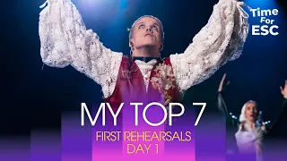 *DAY 1 - FIRST REHEARSALS - MY TOP 7* | Eurovision Song Contest 2024 | TimeForEurovision