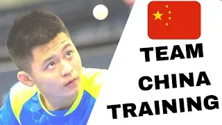 Training with CAO Yantao - LIN Shindong CHINESE TEAM @ Belgium Junior Open Table Tennis