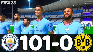 FIFA 23 | RONALDO, MESSI, MBAPPE, NEYMAR, ALLSTARS  | MAN CITY 101-0 BORUSSIA DORTMUND | UCL FINAL