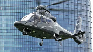 Luxurious Airbus Helicopters H155 (Eurocopter EC 155 B1) / take off at Paris heliport