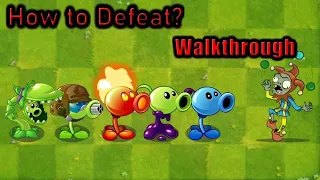 Plants vs Zombies 2 How to Defeat Jester Zombie? With Peas LV Max!