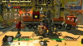 The Lego Movie Videogame: Level 1 Bricksburg Construction - FREE PLAY - (Pants & Gold Manuals) - HTG