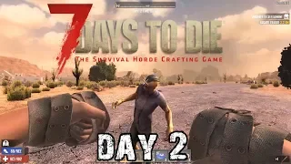 7 Days To Die | Day 2 | Boxing Zombies! (Alpha 18 Random Map Playthrough)