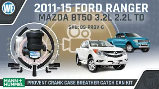 Video Provent Catch Can Kit Install for Ford Ranger PX Mazda BT50 XT 2011-on 2.2L 3.2L - OS-PROV-06