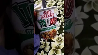 Nissan Italian Cup Noodles 🍜 !! let try cup noodles!! #review #shorts #cupnoodles