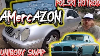 ( Prolog ) Volvo Amazon 122s UNIBODY swap on Mercedes CLK 320 W208  I AMercAZON  I  POLSKI HOTROD