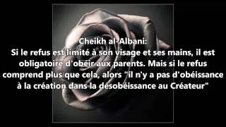 Mes parents m'interdisent de couvrir mon visage et mes mains - cheikh al Albani