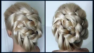 Красивые прически. Прическа из обычной косы. ЛЕГКО! Hairstyles.Hair from the usual braids. EASY!