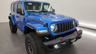 ALL NEW RUBICON X 4 DOOR WRANGLER HYDRO BLUE SKY 1 TOUCH WALKAROUND 24J14 SOLD!