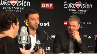 ESCKAZ in Vienna: Måns Zelmerlöw (Sweden) winners press-conference Part 2