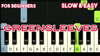 CELTIC LADIES - GREENSLEEVES | SLOW & EASY PIANO TUTORIAL