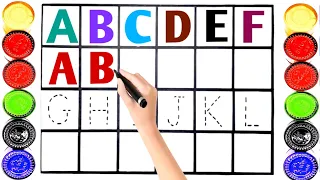Alphabet,ABC song,ABCD,A to Z,Kids rhymes, collection for writing along dotted lines for toddler,10