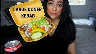 LARGE DONER KEBAB MUKBANG | SAVAGE EATING