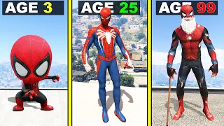 Surviving 99 YEARS As SPIDER MAN in GTA 5!