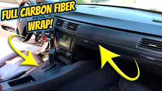 BMW E90 Full Carbon Fiber Wrap Interior