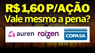 TOP 3 AÇÕES c/  dividendos AUREN ENERGIA AURE3, CSMG3 e RAIZEN RAIZ4 Vale a pena investir?