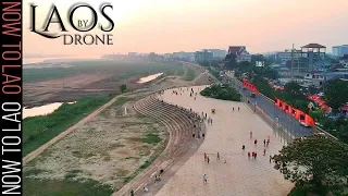 Travel Laos by Drone: Stunning Drone Video of Vientiane Night Markets and Vang Vieng-Now to Lao Vlog
