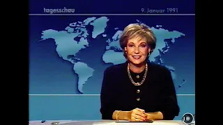 ARD Tagesshau 09.01.1991 , Fernsehprogramm für den nächsten Tag. Ende der Sendung
