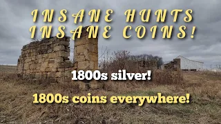 INSANE HUNTS and tons of OLD COINS at OLD homes and CELLAR holes!