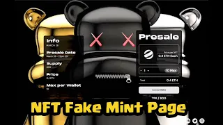 NFT Fake Mint Page | How to make a scam mint website ?