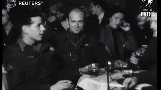 Russian troops fraternize in Berlin (1945)