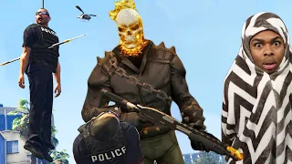 RAMPAGE MONSTER GHOST RIDER DESTROYS THE ENTIRE EARTH WITH GOD POWERS IN GTA 5! GTA 5 MODS RP