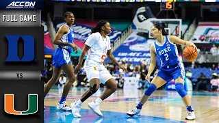 Duke vs. Miami Full Game Replay | ACC Women’s Basketball (2021-22)
