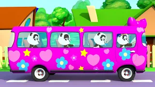 Learn Colors with Bus Finger Family Nursery Rhymes