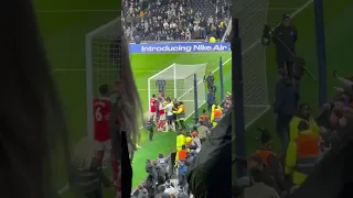 Tottenham Hotspur 0-2 Arsenal fight Richarlison and a fan hits Aaron Ramsdale
