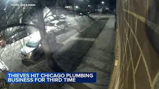 Getaway car caught on video after Chicago plumbers targeted by thieves 3 times in 2 months