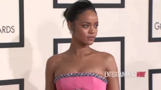 Rihanna arrives at The 57th Annual GRAMMY Awards Red Carpet