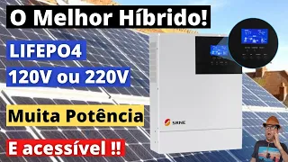 Inversor Híbrido SRNE HF4850U80-H 110/220V Aceita LIFEPO4 -  Energia Solar Off Grid
