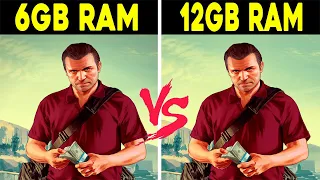 6GB RAM VS 12GB RAM | GTA 5 RAM Test | 1080p