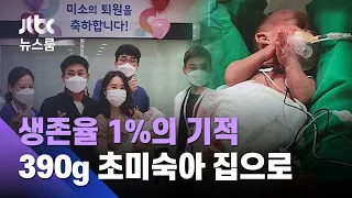 생존율 1%의 기적…390g 초미숙아, 건강히 집으로 / JTBC 뉴스룸