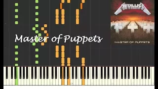 How to play Master of Puppets by Metallica on piano - Piano Cover - Synthesia Tutorial