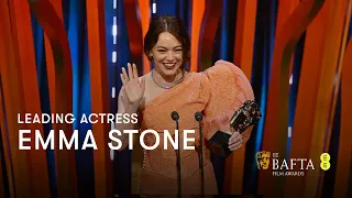 Emma Stone wins Leading Actress for Poor Things | EE BAFTA Film Awards 2024